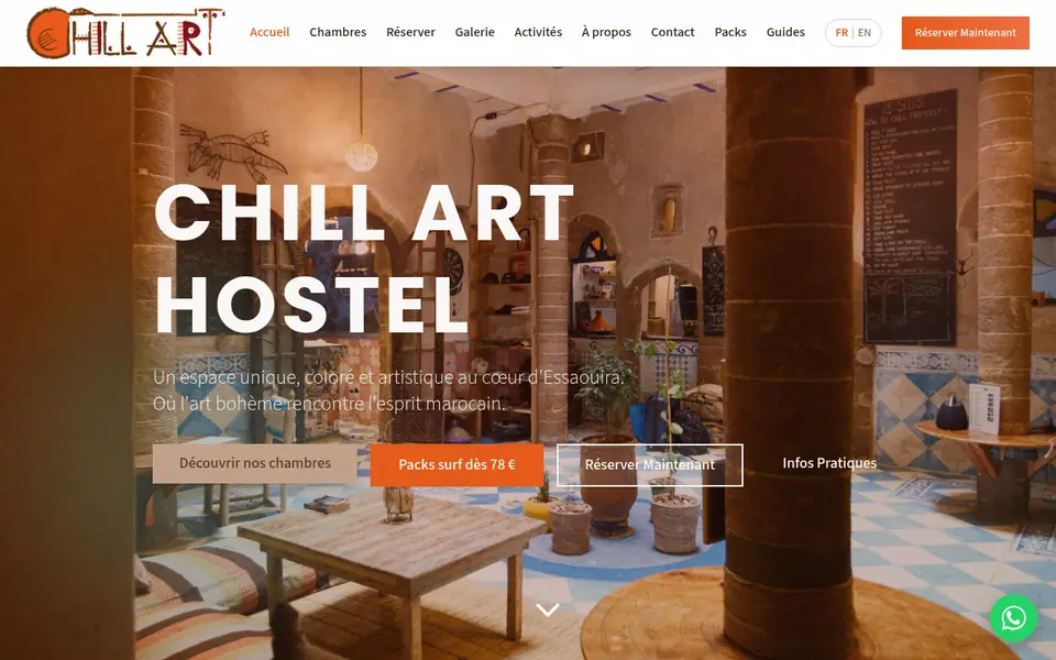 Page d'accueil de Chill Art Hostel